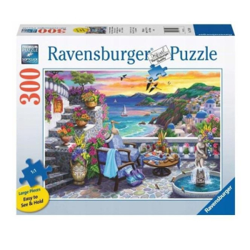 Puzzle 300 Zachód słońca nad Santorini